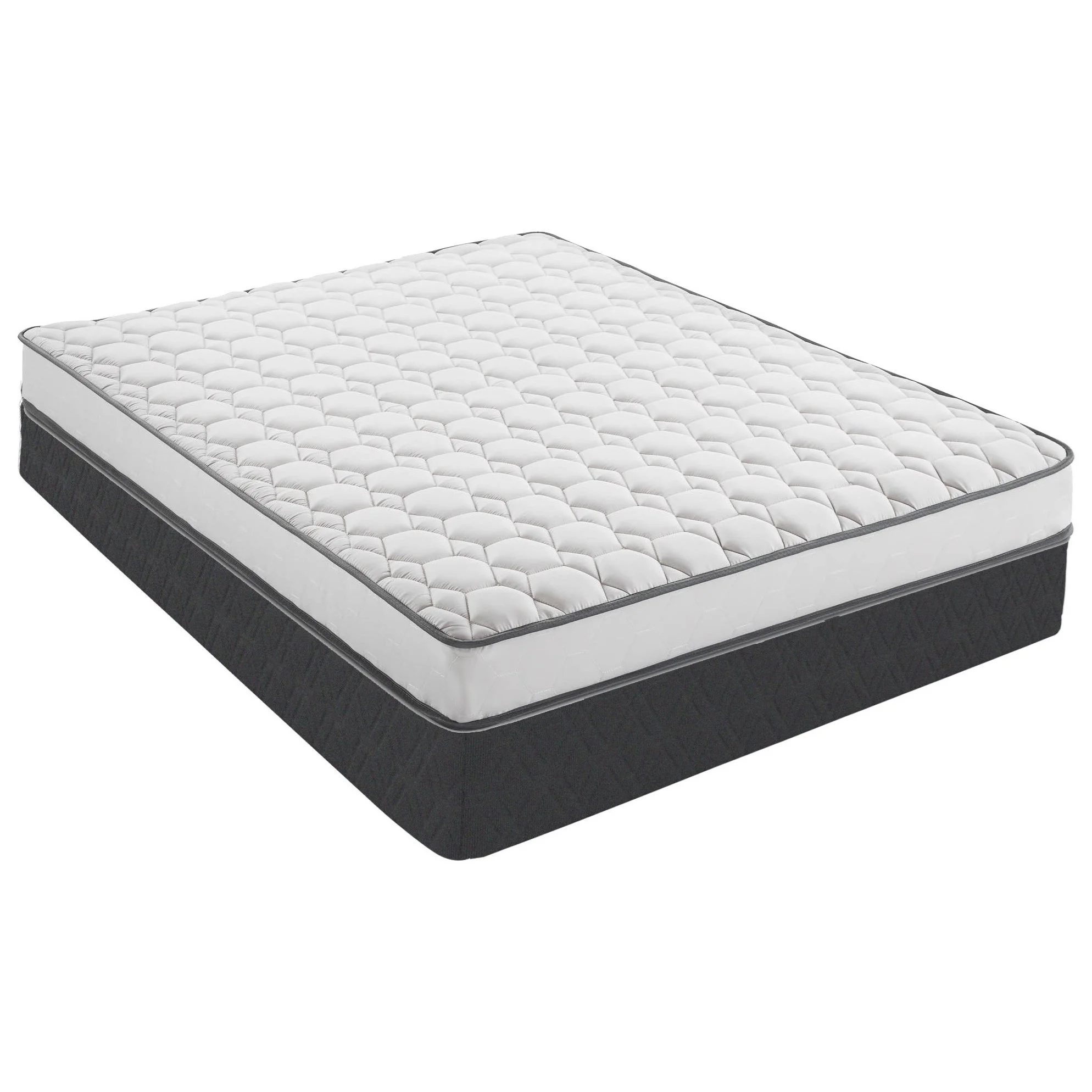 Malouf Weekender 7 WK07TT20SP+BlackFndnLPT Twin 7" Weekender Innerpring Mattress and 4" Superb